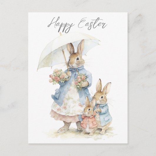 Carte postale ancienne Lapin de Pâques (Devant)