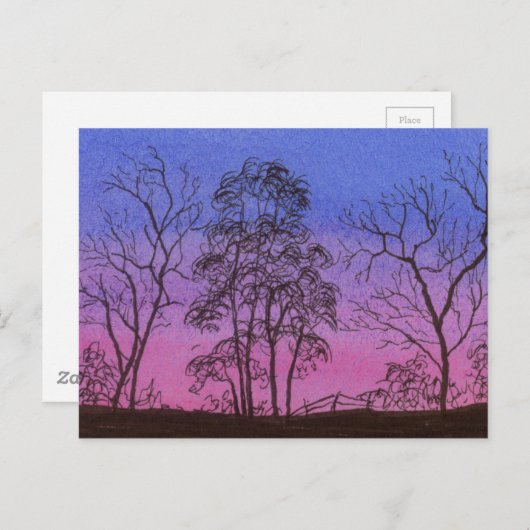 Carte Postale Ancienne ligne de clôture (Devant / Derrière)