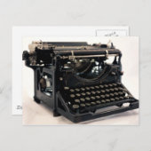 Carte Postale Ancienne machine à écrire (Devant / Derrière)