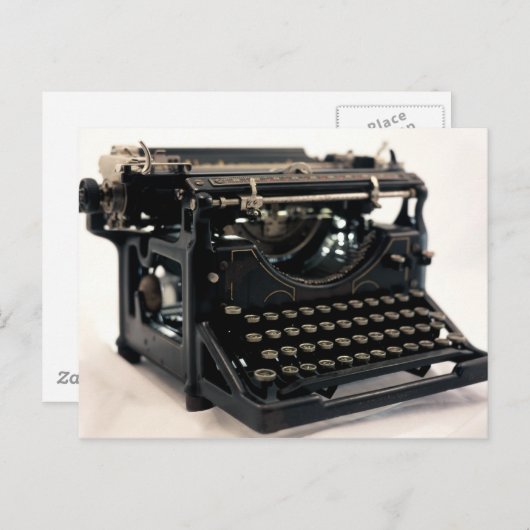 Carte Postale Ancienne machine à écrire (Devant / Derrière)