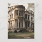 Carte Postale Ancienne Maison Blanche Abandonnée (Devant)