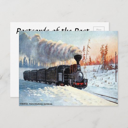 Carte postale ancienne - Manchurian Express, Sibér (Devant / Derrière)
