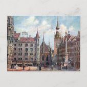 Carte postale ancienne - Marienplatz, Munich. (Devant)