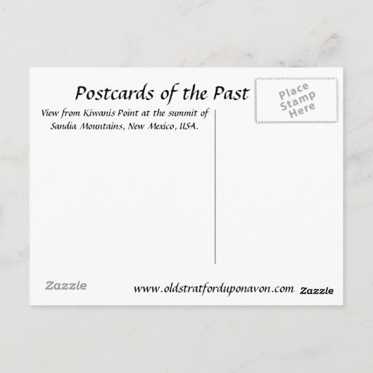 Carte postale ancienne - Montagnes Sandia, Nouveau (Dos)