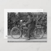 Carte Postale Ancienne moto photo vintage (Devant / Derrière)