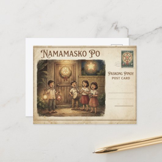 Carte postale ancienne Namamasko Po (Devant/Arrière en situation)