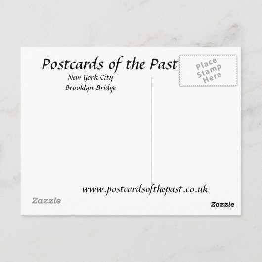 Carte postale ancienne, New York City, Brooklyn Br (Dos)