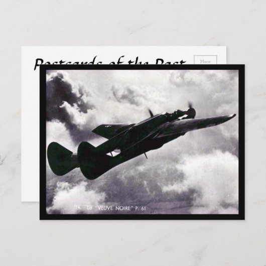 Carte postale ancienne - Northrop P-61 Black Widow (Devant / Derrière)