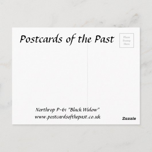 Carte postale ancienne - Northrop P-61 Black Widow (Dos)