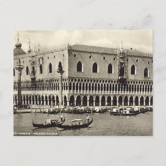 Carte postale ancienne - Palais des Doges, Venise (Devant)