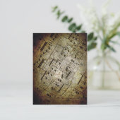 Carte Postale Ancienne partition musicale, notes de musique grun (Debout devant)