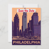 Carte postale ancienne "Philadelphia Save the Date (Devant)