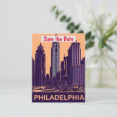 Carte postale ancienne "Philadelphia Save the Date (Debout devant)