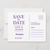 Carte postale ancienne "Philadelphia Save the Date (Dos)