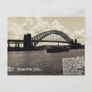 Carte postale ancienne - Pont de Sydney Harbour