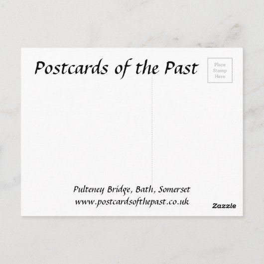 Carte postale ancienne - Pont Pulteney, Bath, Some (Dos)