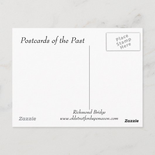 Carte postale ancienne - pont Richmond (Dos)