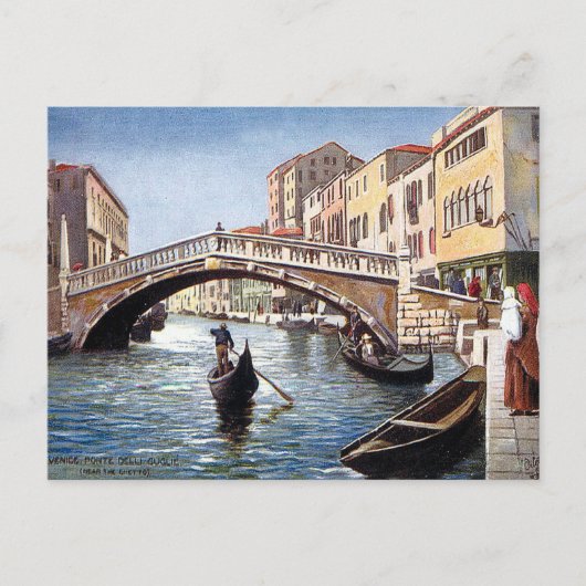 Carte postale ancienne - Ponte delle Guglie, Venis (Devant)