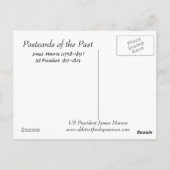 Carte postale ancienne - Président américain James (Dos)