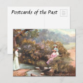 Carte postale ancienne - Printemps (Devant / Derrière)