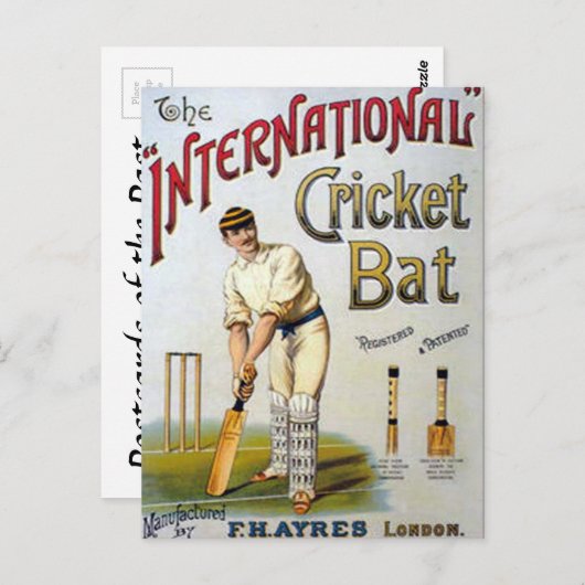 Carte postale ancienne - Publicité - Batte de cric (Devant / Derrière)