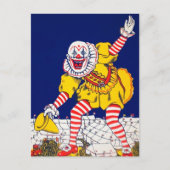 Carte postale ancienne publicité clown (Devant)