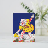 Carte postale ancienne publicité clown (Debout devant)