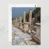 Carte Postale Ancienne route romaine dans la ville d'Ephèse, Tur (Devant / Derrière)