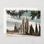 Carte postale ancienne - Sagrada Familia, Barcelon (Devant / Derrière)