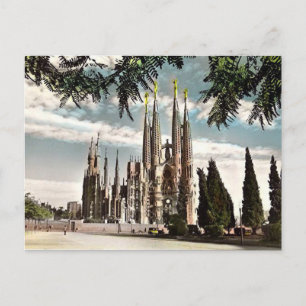 Carte postale ancienne - Sagrada Familia, Barcelon