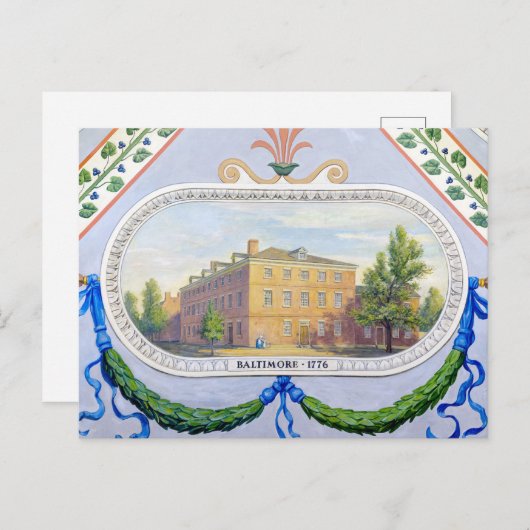 Carte Postale Ancienne salle de congrès dans le Maryland de Balt (Devant / Derrière)