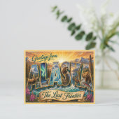 Carte postale ancienne : Salutation d'Alaska (Debout devant)
