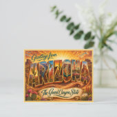 Carte postale ancienne : Salutation d'Arizona (Debout devant)