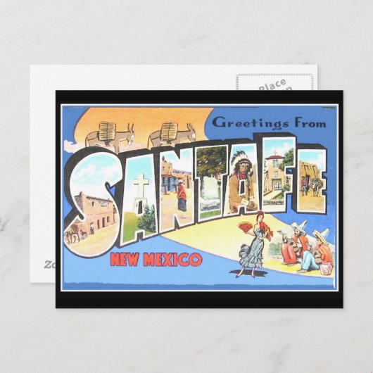 Carte postale ancienne Santa Fe (Devant / Derrière)