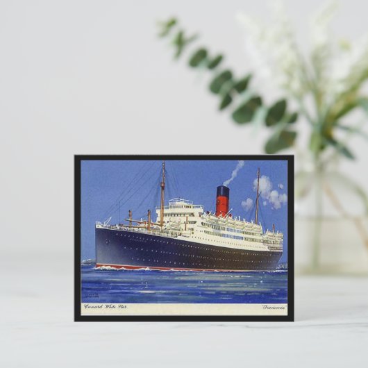 Carte postale ancienne - SS Franconia (Debout devant)