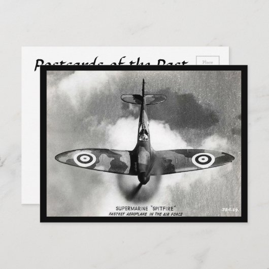 Carte postale ancienne - Supermarine "Spitfire" (Devant / Derrière)