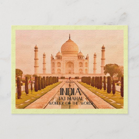 Carte postale ancienne Taj Mahal Inde (Devant)