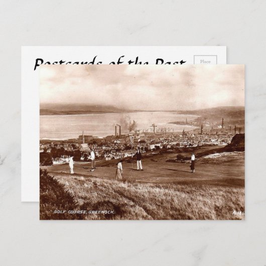 Carte postale ancienne - Terrain de golf, Greenock (Devant / Derrière)