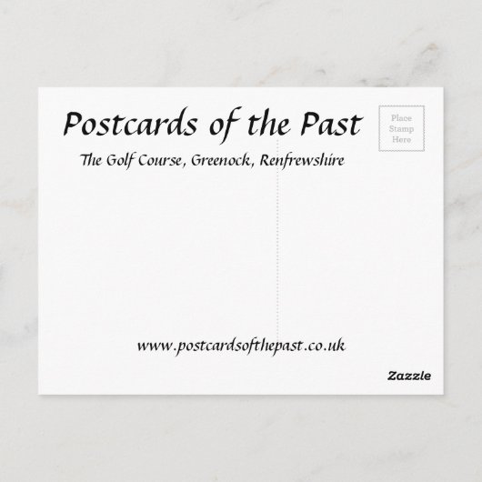 Carte postale ancienne - Terrain de golf, Greenock (Dos)