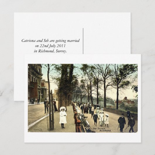 Carte postale ancienne, The Terrace, Richmond (Devant / Derrière)