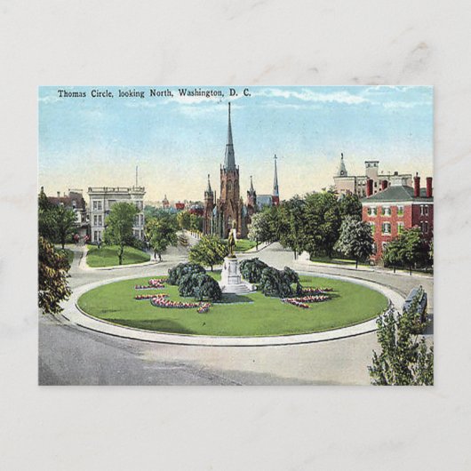 Carte postale ancienne - Thomas Circle, Washington (Devant)
