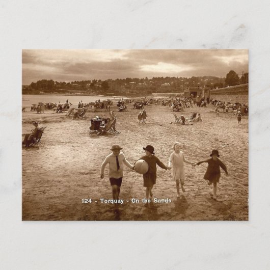 Carte postale ancienne - Torquay Beach (Devant)