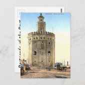 Carte postale ancienne - Torre del Oro, Séville, E (Devant / Derrière)