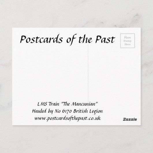 Carte postale ancienne - Train LMS "The Mancunian" (Dos)