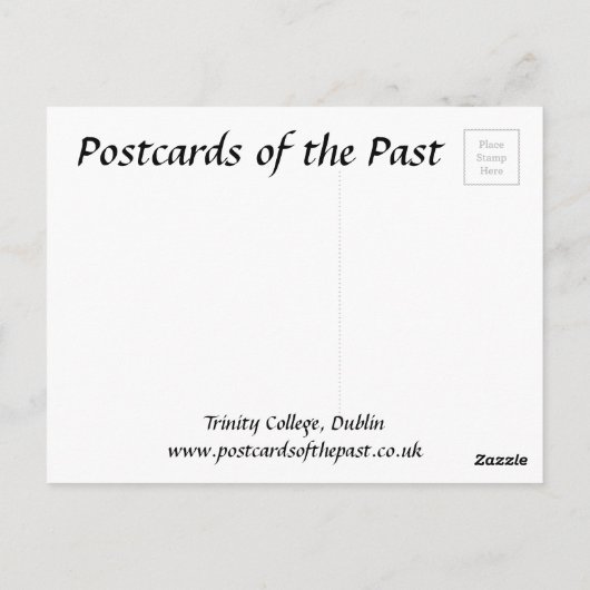 Carte postale ancienne - Trinity College, Dublin (Dos)