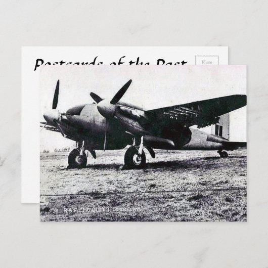 Carte postale ancienne - Un Mosquito de la RAF (Devant / Derrière)