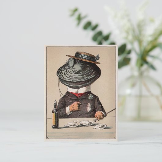 Carte postale ancienne victorienne de consommation (Debout devant)