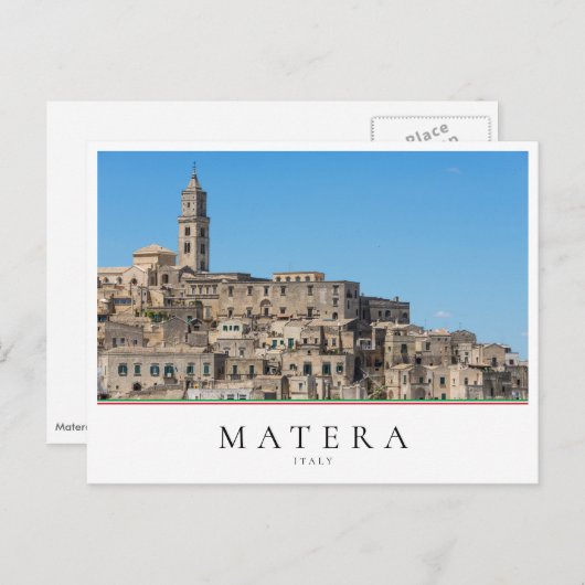 Carte Postale Ancienne ville de Sassi di Matera en Italie (Devant / Derrière)