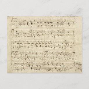 Carte Postale Anciennes Notes de Musique - Partition de Chopin