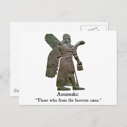Carte Postale Anciens Aliens d'Anunnaki (Devant / Derrière)